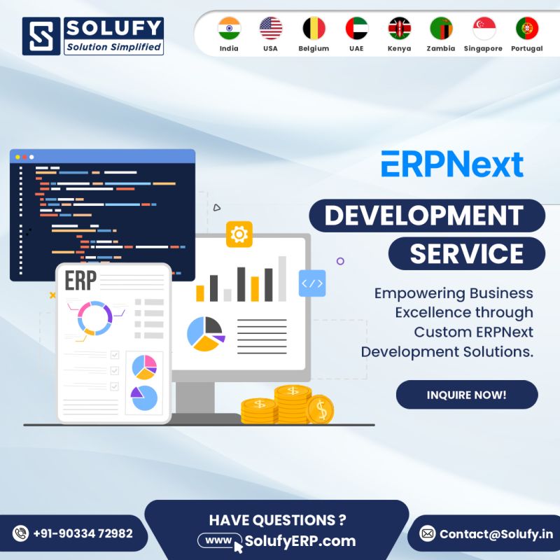 Our #ERPDevelopmentServices are designed to meet your unique business needs. We specialize in tailoring #ERPsolutions that align perfectly with your organization's goals and objectives

🔗 To Know More:
solufyerp.com/erpnext-servic…

📧 For query:
contact@solufy.in

#ERPdevelopment