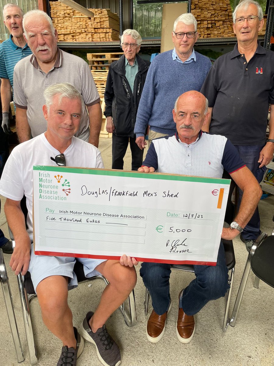 A great morning spent in the company of the men of Douglas and Frankfield Men’s Shed who raised an amazing €5000 for the ⁦<a href="/IMNDA/">IMNDA</a>⁩
