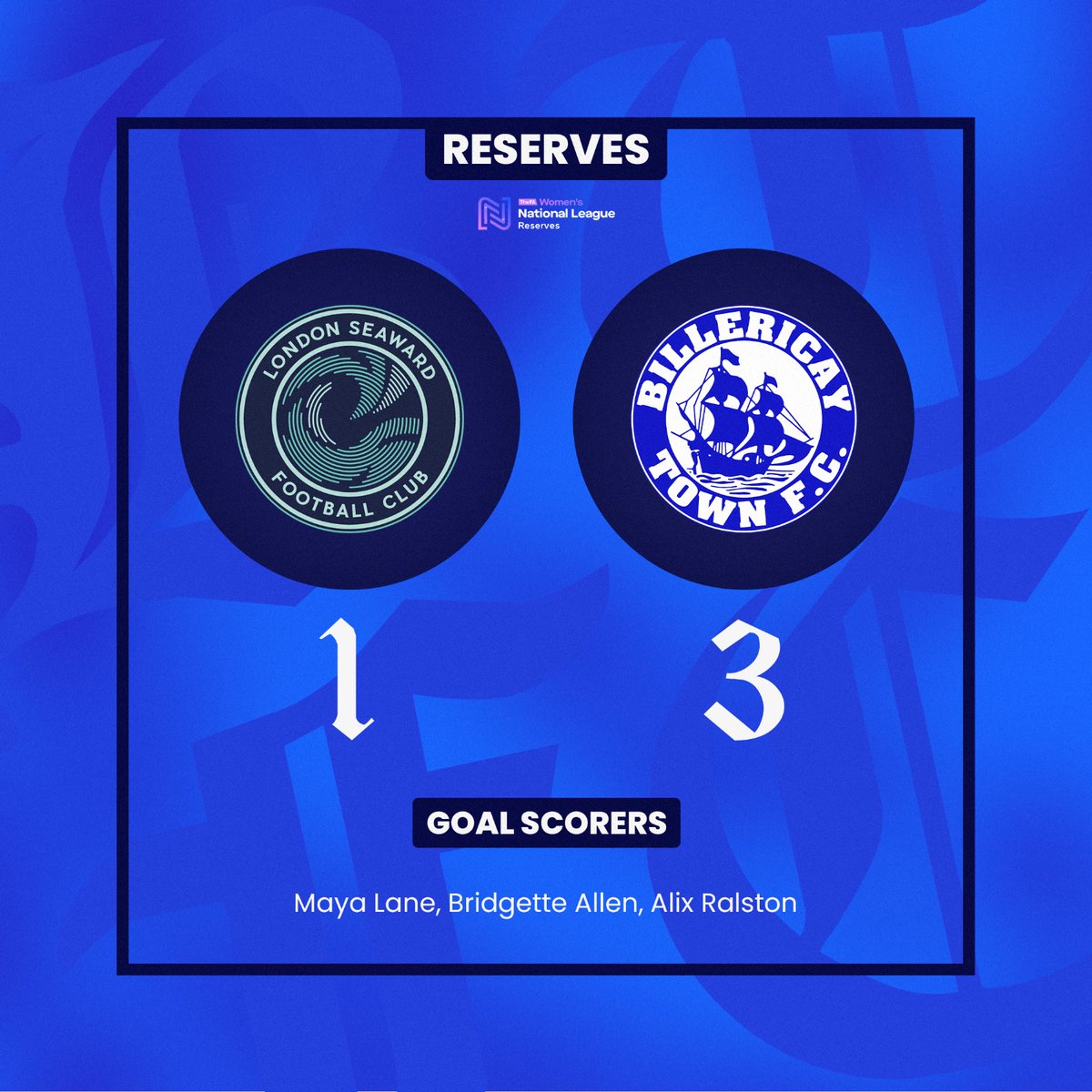 Opening day of the <a href="/FAWNL/">FA Women's National League</a> Reserve South East &amp; Central Division season see's us take the 3 points in a tough battle away @LondonSeawardFC Reserves.

We wish you all the best for the season ahead &amp; look forward to seeing you in the return fixture