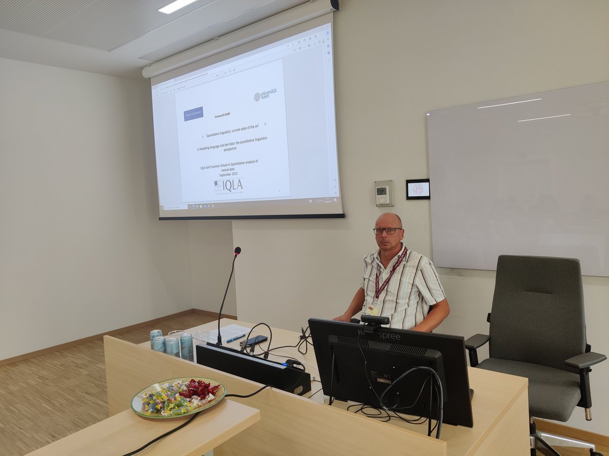 Afternoon session starts with a returning friend of our Summer School, Professor Emmerich Kelih from the University of Vienna, giving a lecture on the current state of the art in quantitative linguistics. 😊📚📈🧮