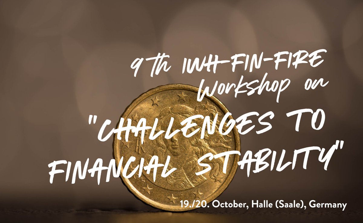 IWH (@iwh_halle) on Twitter photo Programme is set and registration has started: 9th IWH-FIN-FIRE Workshop on "Challenges to #FinancialStability"
🗓️ Oct 19/20, 2023
📍 Halle (Saale) 🇩🇪
🎤 Keynotes by Luc Laeven (<a href="/ecb/">European Central Bank</a>) & Martin Oehmke (<a href="/MartinOehmke/">Martin Oehmke</a> <a href="/LSEfinance/">LSE Finance</a>)
➡️ Agenda: iwh-halle.de/en/about-the-i…
#Finance Programme is set and registration has started: 9th IWH-FIN-FIRE Workshop on "Challenges to #FinancialStability"
🗓️ Oct 19/20, 2023
📍 Halle (Saale) 🇩🇪
🎤 Keynotes by Luc Laeven (<a href="/ecb/">European Central Bank</a>) & Martin Oehmke (<a href="/MartinOehmke/">Martin Oehmke</a> <a href="/LSEfinance/">LSE Finance</a>)
➡️ Agenda: iwh-halle.de/en/about-the-i…
#Finance