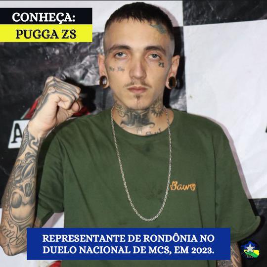 🔥 CONHEÇA: <a href="/PuggaZs/">Z$</a> 🔥

Representante de Rondônia no Duelo Nacional de MC’S em BH - 2023 

Link da Matéria Completa: instagram.com/p/CwxQgxLLvK0/…

#rondonianaoeroraima #hiphop #rap #trap #rimas