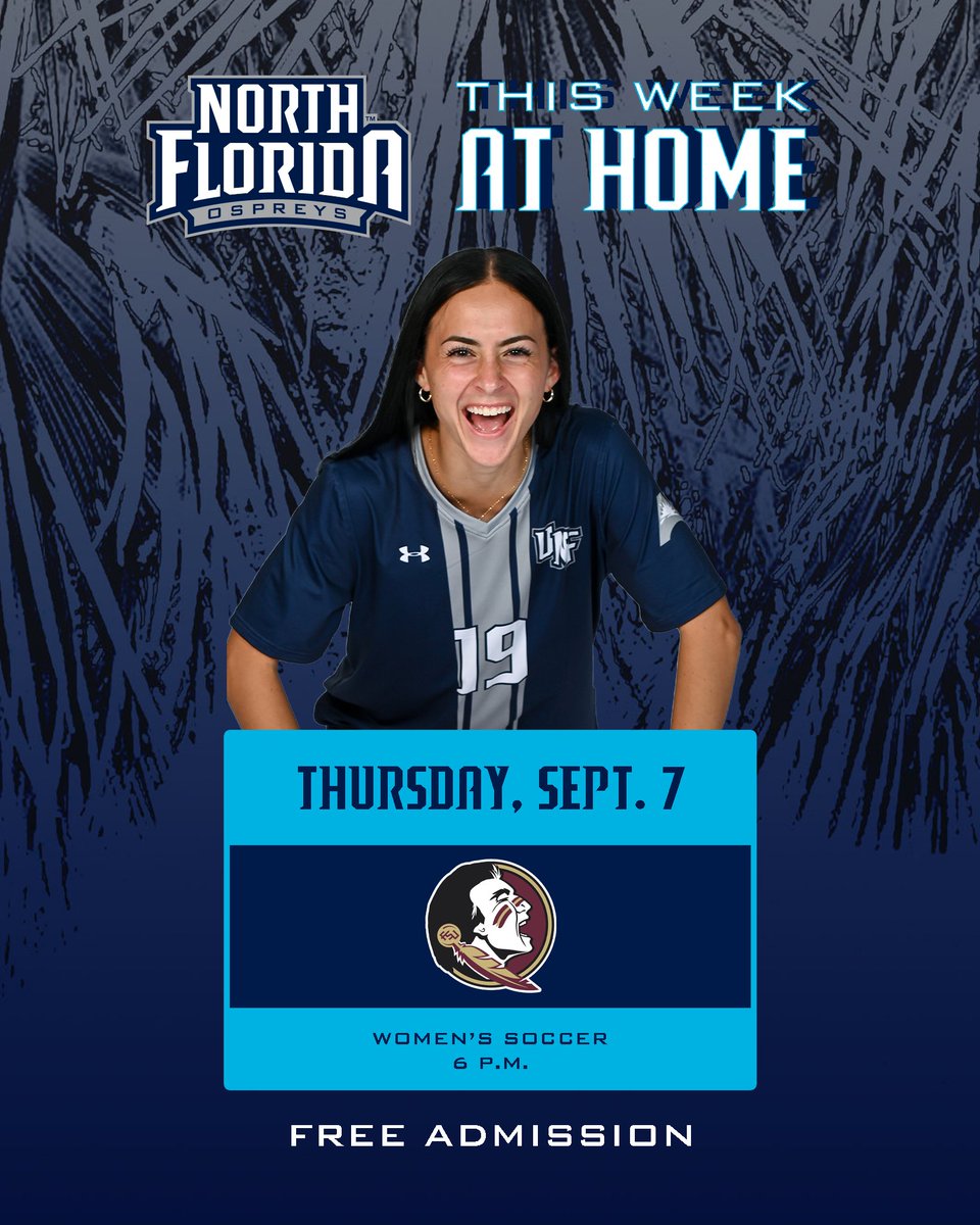 #2 Florida State is coming into town to take on your Ospreys!
#SoarHigher