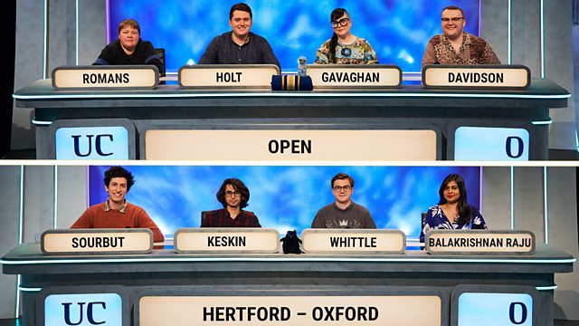 About 130 teams are tested for each series but only 28 make it to the studio to face the questions from @amolrajan! The first round of #UniversityChallenge continues with @OpenUniversity vs @HertfordCollege tonight 8.30 on @BBCTwo and @bbciplayer. Good luck guys! #QuizzyMondays