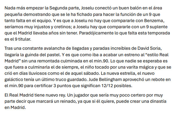 jesuspolo_98's tweet photo. Este es mi primer intento de hacer una "crónica" u "opinión"

Me molaría que lo leyerais y me dierais feedback y si os mola haré más 😊 https://t.co/l9FBdf6H4S