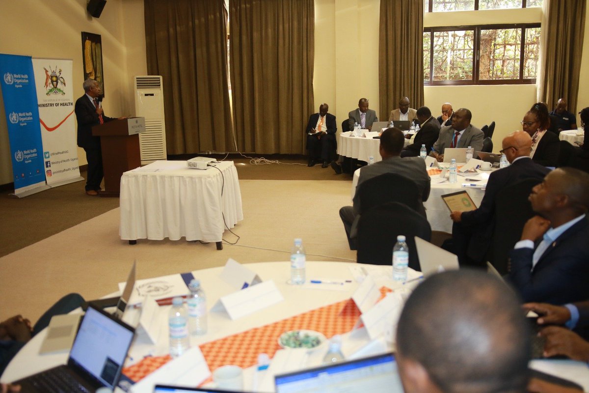 WHOUganda's tweet image. @WHOUganda in partnership with @MinofHealthUG is hosting a flagship initiative scoping mission on #Uganda's Epidemic Preparedness and Response. The mission will identify existing resources, gaps and state priorities for a 2-year workplan. @WHOAFRO @AfricaCDC @OPMUganda