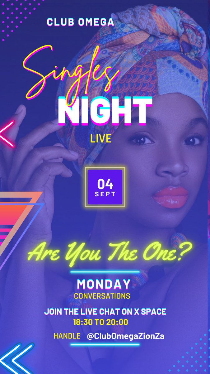 ClubOMegaZionZa's tweet photo. Tonight - #ChristianSingles #Target300 #AreYouTheOne 

https://t.co/Tm9pNVYIbv https://t.co/m6C5mzRLou