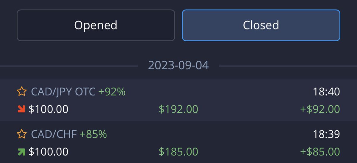 TechOptionTrade's tweet image. Last 2 trades was great Victory✌️

Today session closed with 💯% Profits🎯👈🏅