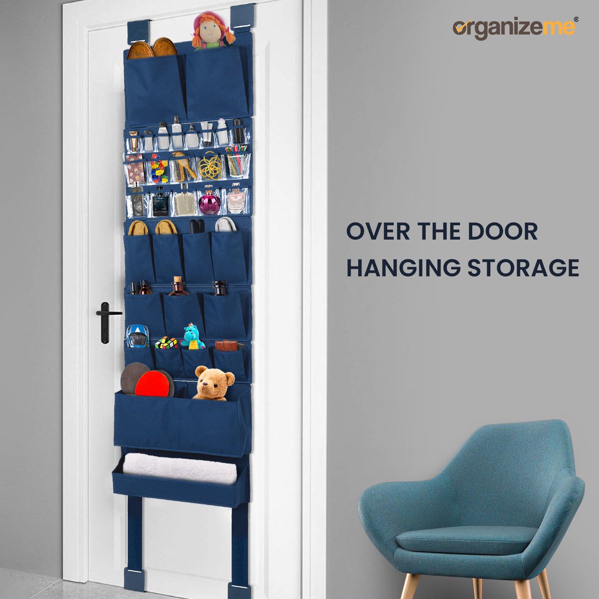 OrganizeMeUSA's tweet photo. Opening doors to a tidier life, one hanging storage at a time. My secret weapon against clutter has a new address: behind the door!
 
 Buy now!
 
 #organizeme #overthedoororganizer #organizer #overthedoor #declutter #organizedoasis #behindthedoormagic #hangingstoragesolutions https://t.co/fC9Dzu4fOp