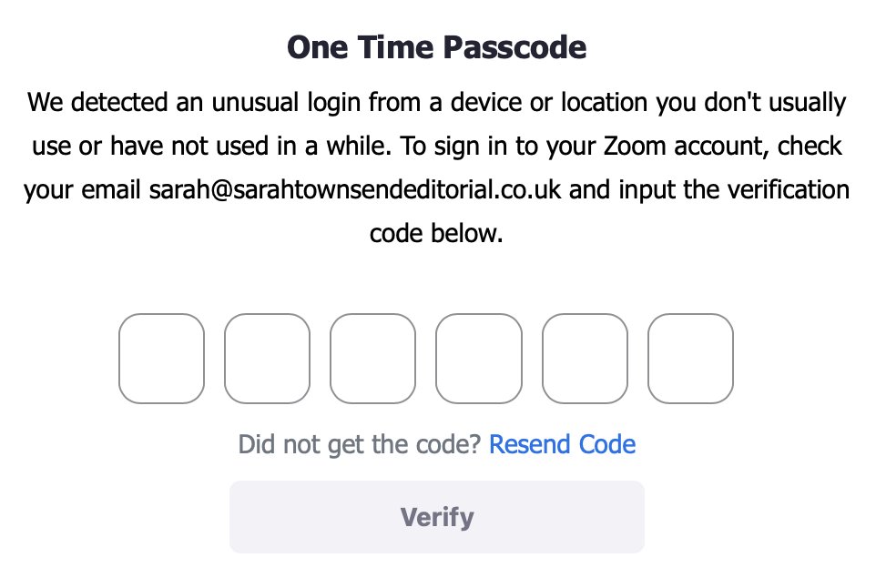 STEcopywriting's tweet image. I have Outlook for Mac set up so I can add a Zoom when I schedule the meeting. 

Even though I've clicked 'keep me logged in' I get this message Every. Single. Time. 

I'm always using the same device in the same location. 

How do I avoid this? 

#AskTwitter #MacTech #Outlook