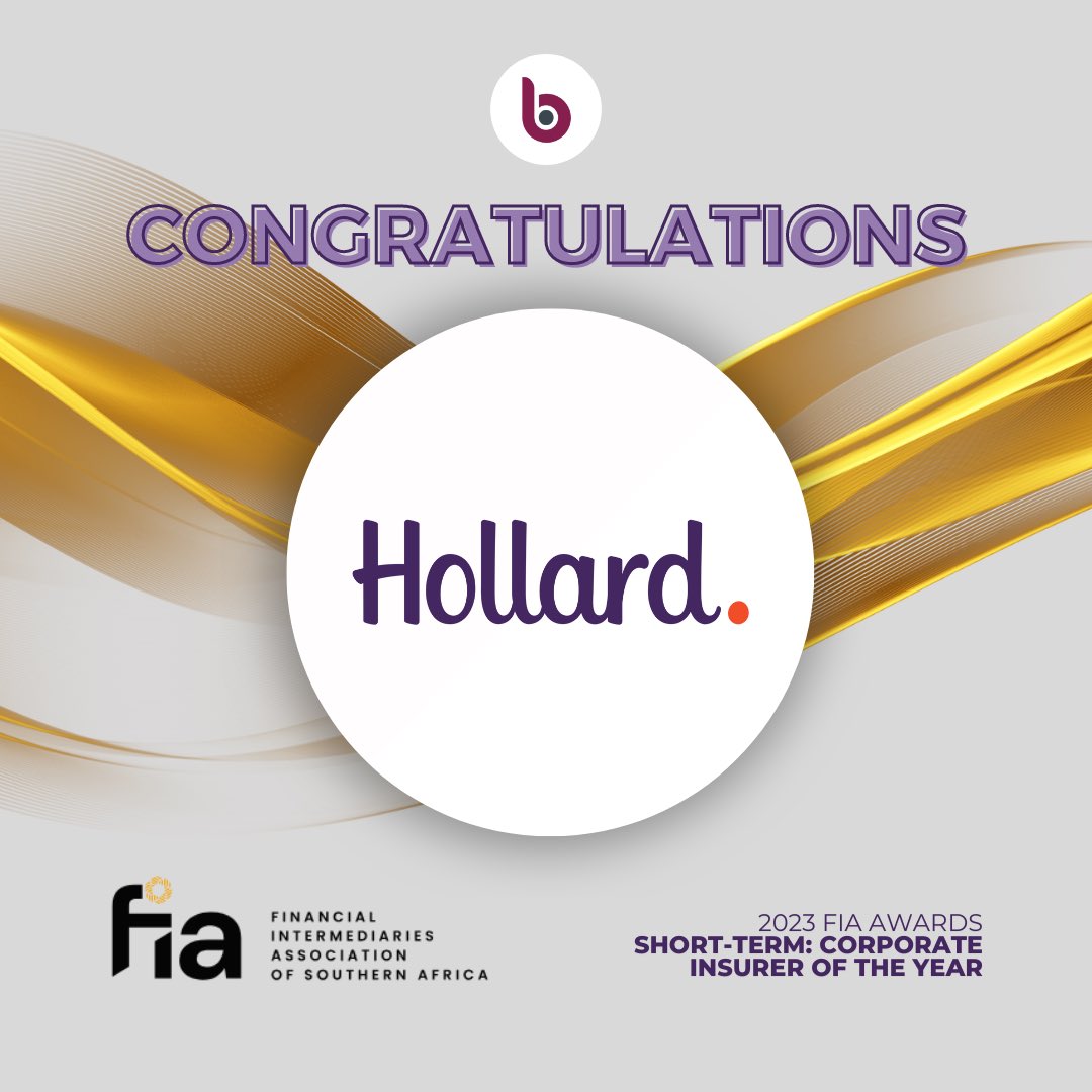 CONGRATULATIONS to our partners, <a href="/Hollard/">Hollard Insurance</a> for lighting up the #insurance industry again with their 7th <a href="/FIA_ORG_ZA/">FIA</a> win for Short-Term: Corporate Insurer of the Year! 

Here’s to even #BetterFuturesAhead ⭐️

#insurance #partners #teambarker #FIAawards2023