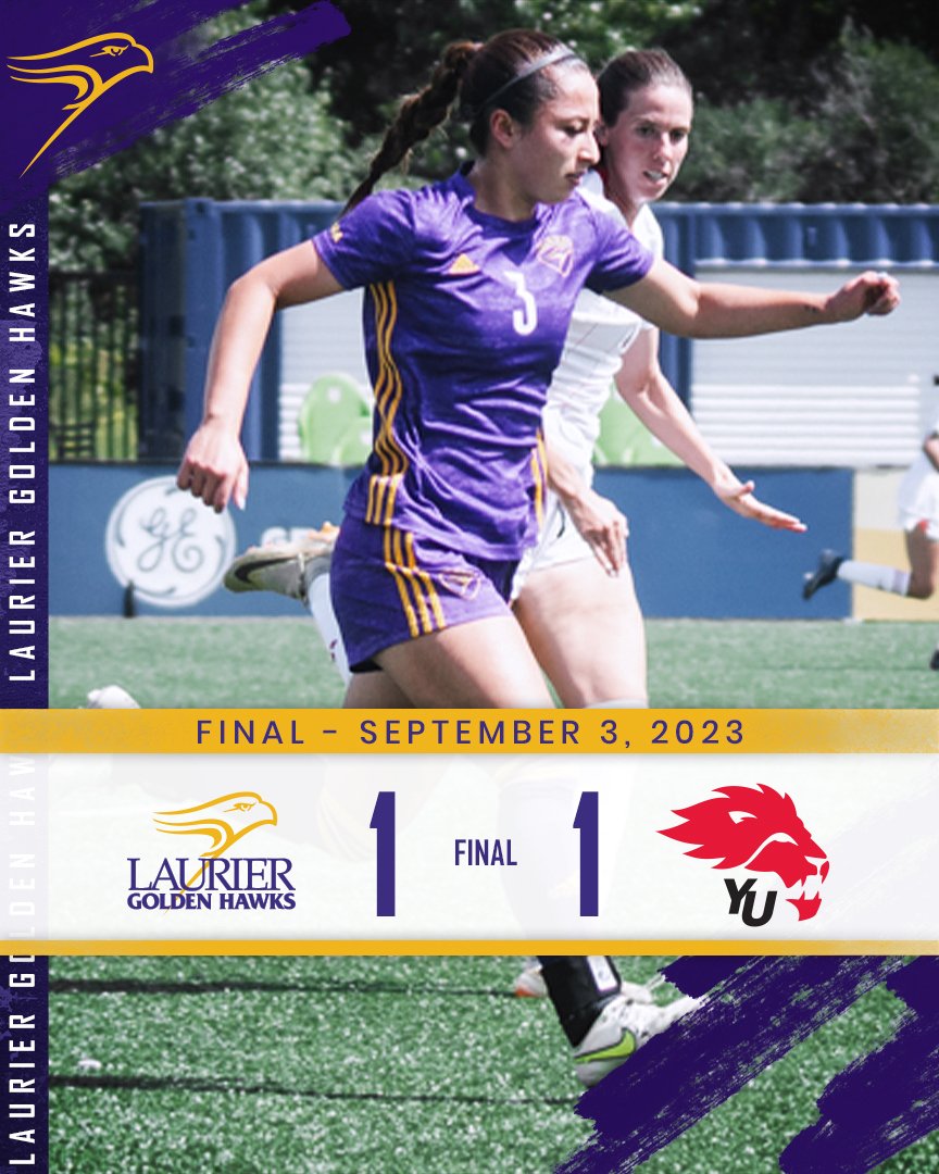 ⚽️ Last-second heroics from Kyra Walker helped Laurier women's soccer earn a draw on the road at @yorkulions 📰 Recap: tinyurl.com/233ffcwa #SoarAbove 📸: Daren Valdez
