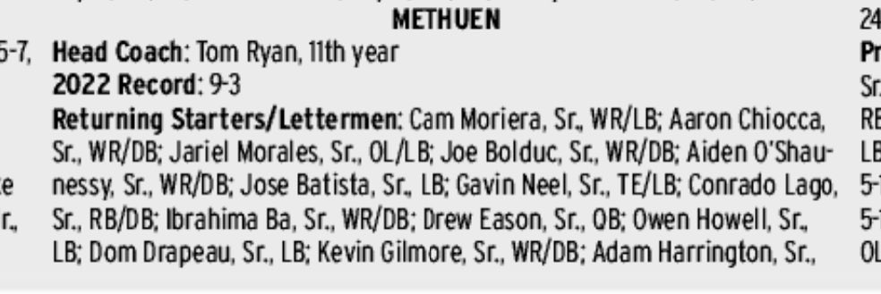 methuensports's tweet photo. Friday Night Lights officially kicks off this Friday (at LS). Here is the football season preview   c/o @DWillisET and @EagleTribSports - Good Luck! https://t.co/9XBx7PkTKb