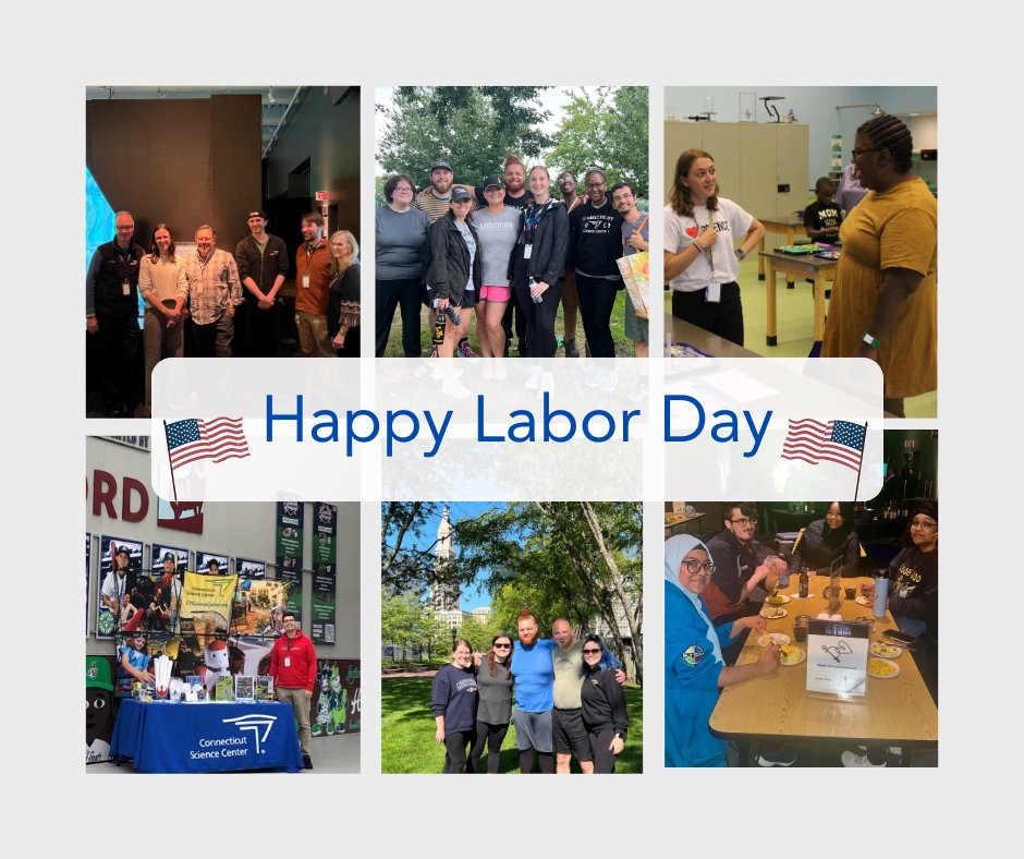 Connecticut Science Center (@ctsciencecenter) on Twitter photo Happy Labor Day! We want to take this moment to recognize the hard work and dedication of all Connecticut Science Center employees who make this such an amazing place to work. Reminder-the Connecticut Science Center is closed today. We will reopen on Wednesday at 10AM. Happy Labor Day! We want to take this moment to recognize the hard work and dedication of all Connecticut Science Center employees who make this such an amazing place to work. Reminder-the Connecticut Science Center is closed today. We will reopen on Wednesday at 10AM.