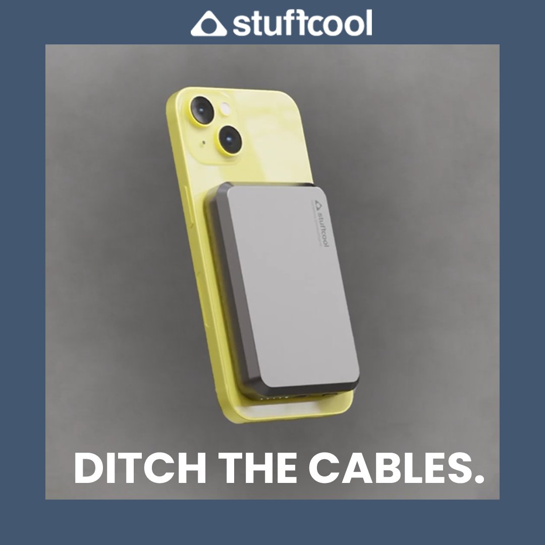 Stuffcool's tweet image. Experience the freedom of wireless charging with a simple click! Our Click Powerbank keeps your devices charged without the fuss of cords. Stay connected effortlessly, one click at a time.

Grab yours here: rb.gy/4tyso

#stuffcool #stuffcoolaccessories