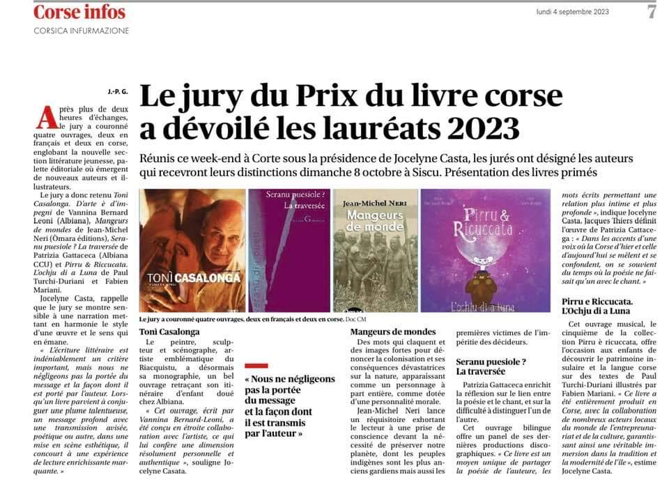 PTurchiDuriani's tweet photo. 📰 Stampa d'oghje ! Grazie à Corse-Matin !

🐻💜🐭 https://t.co/ZRkkZ1r43x
