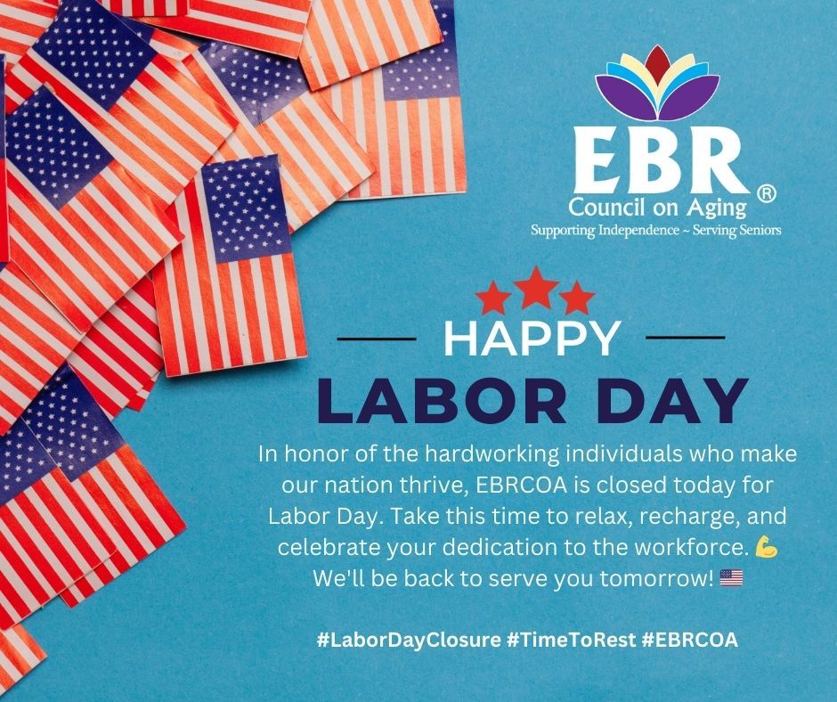 EBRCOA73's tweet image. 🌟 Happy Labor Day! 🌟

EBRCOA is closed today to honor hardworking individuals who drive our nation. Take this time to relax, recharge, and celebrate your dedication to the workforce. We'll be back tomorrow! 💪🇺🇸

#LaborDay #EBRCOA #RestTime