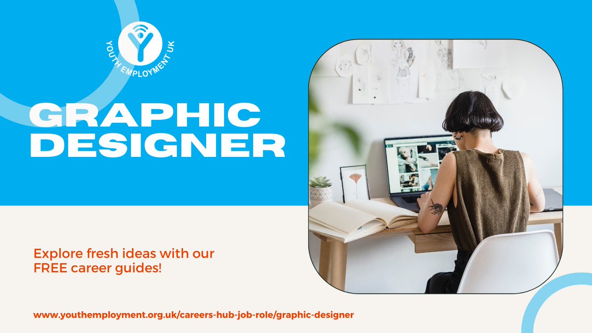 If you are a #creative person, you could work on anything from branding and ad posters to website designs as a graphic designer. 🎨 See how to become a Graphic designer with our free careers guide 👉 ow.ly/Oun450Oxvo0