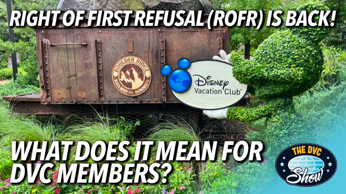 TheDVCShow's tweet photo. Today on The DVC Show, we're delving into the recent return of DVC's Right of First Refusal!
https://t.co/1MkamDtD3P
#disneyvacationclub #disneyworld #disneyparks #dvcresale #dvc #dvcmembers #dvcpoints https://t.co/XYp10X5ZVc