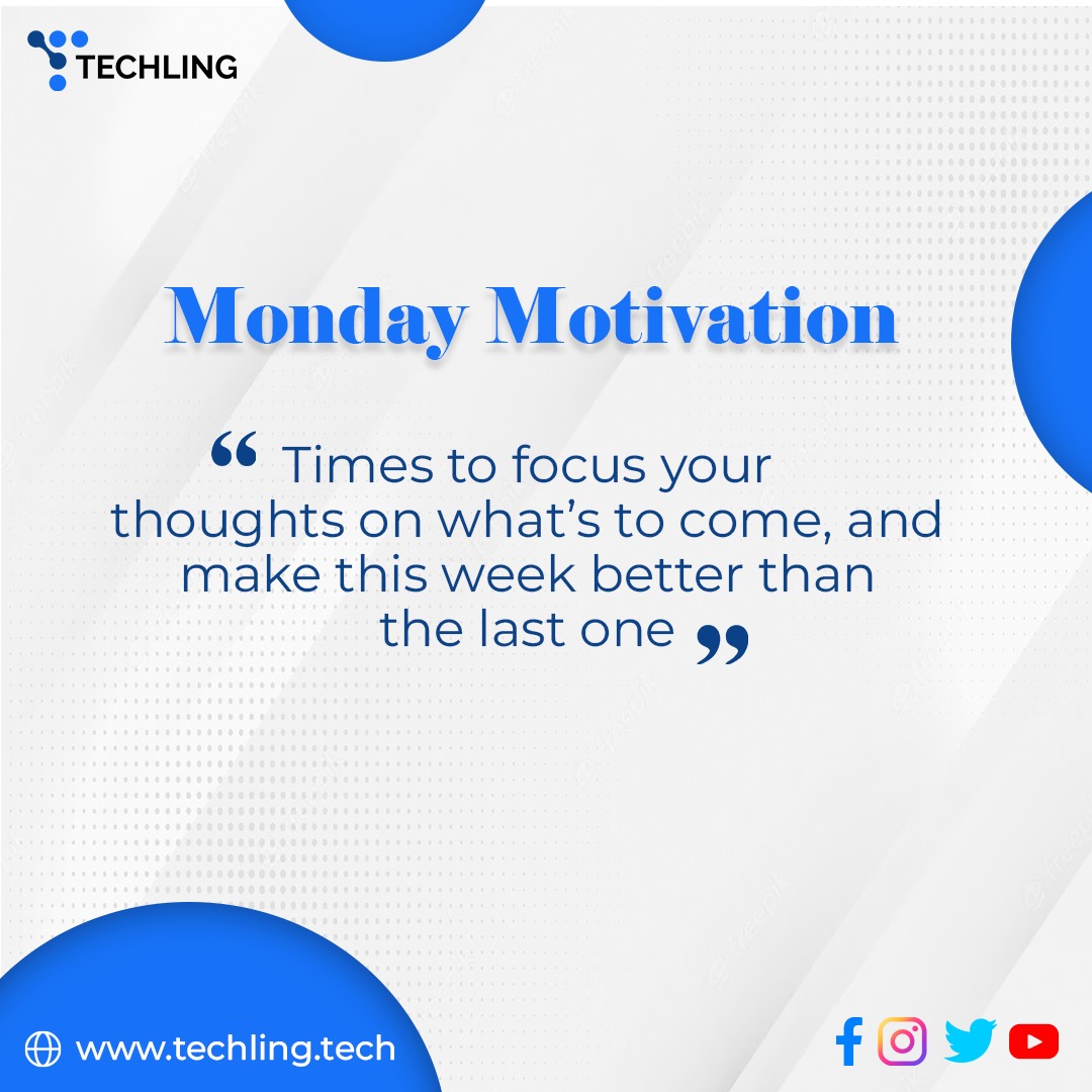techling_pvt's tweet image. Embrace the present, envision a brighter future, and strive to make this week an upgrade over the last. Let&apos;s optimize our goals and actions for success!
.
.
#MondayMotivation #ProgressAhead #Techling