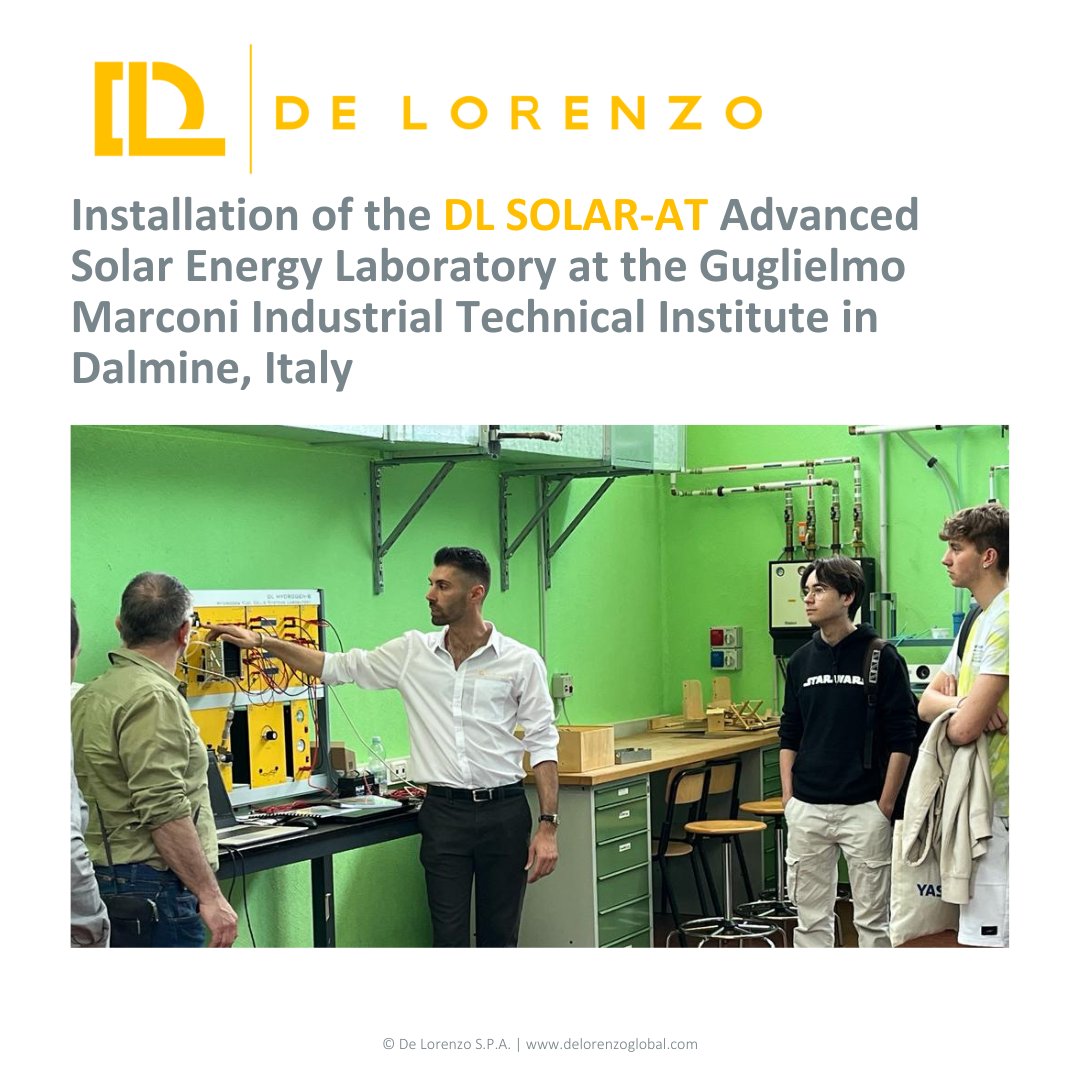 delorenzoglobal's tweet photo. De Lorenzo carried out the installation of the Modular Trainer for the theoretical and practical study of electric power generation from photovoltaic panels: DL SOLAR-AT.
Swipe right ➡
•
#DeLorenzo #ModularTrainer #PhotovoltaicSolarEnergy #Dalmine #Italy https://t.co/yL6xDibkDH