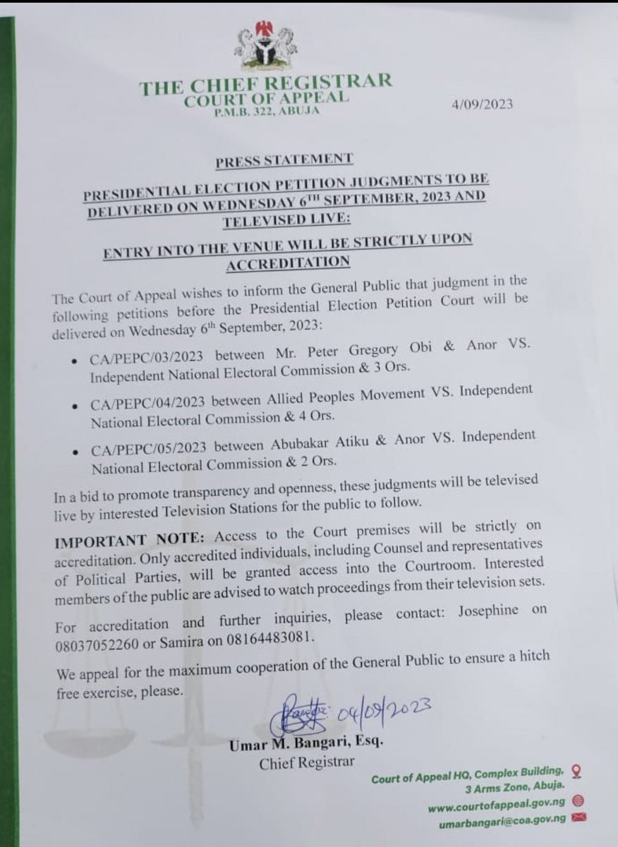 The signs are here..but we wait let them break the kolanut well make we see finish...we allowed our heroes to live long enough that they are unraveling...