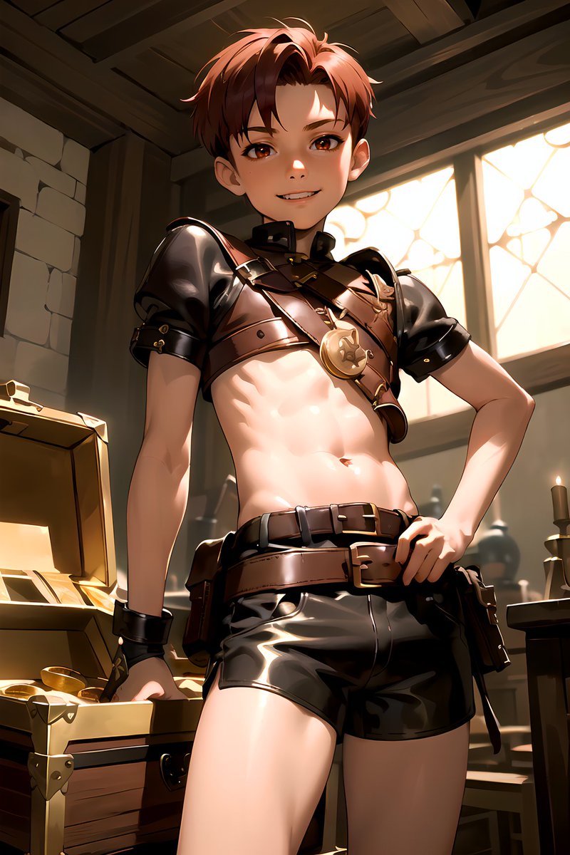 WonderTime777's tweet image. "Well well, you're already awake! Maybe my potion was too weak. No matter, you still won't be able to move. I'll be taking all of your gold with me. You can thank the Thieves Guild. Farewell, handsome." 🪙🗡️ #AIart #AIイラスト #AIイラスト好きさんと繋がりたい #AI生成