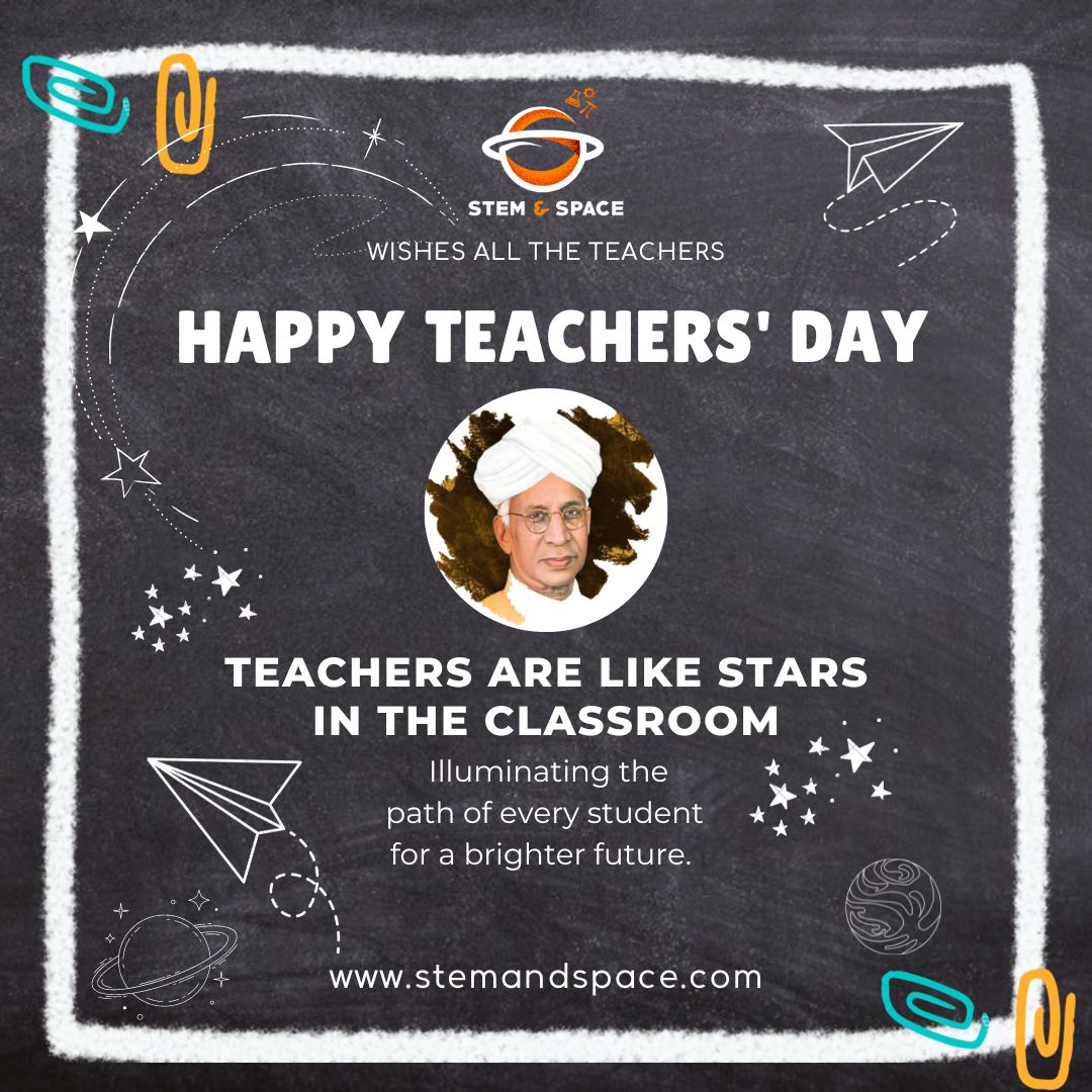 space_stem's tweet photo. 🌟STEM &amp; Space wishes all the teachers a Happy Teacher's Day! 
"Teachers are like stars in the classroom, guiding every student through the vast universe of knowledge, illuminating their paths to brighter futures." 

#TeachersDay #GuidingStars https://t.co/IcqCakX8xd