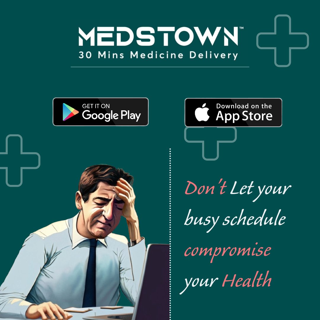 Don't let your busy schedule compromise your health.

Order now!

#medstown #MedicineDelivery #30minsdelivery #HealthcareConvenience #FastandEasy #Deliveringhealth #DoorstepDelivery #busy #schedule #health