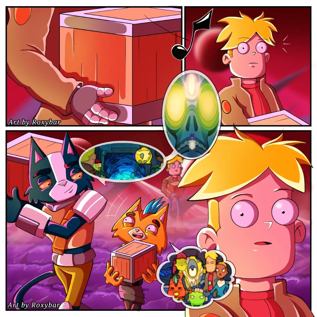 Roxybar13's tweet photo. While @olanrogers e @daztibbles are thinking about the sequel, I think .... about the fillers 😅.
This is another tribute to my favorite space family!💙🧡❤️
#finalspace #garygoodspeed #avocado #lilcato #garycato #ventrexian #furryfandom #dadspeed #olanrogers #cotygalloway https://t.co/EnqKfp0xVg