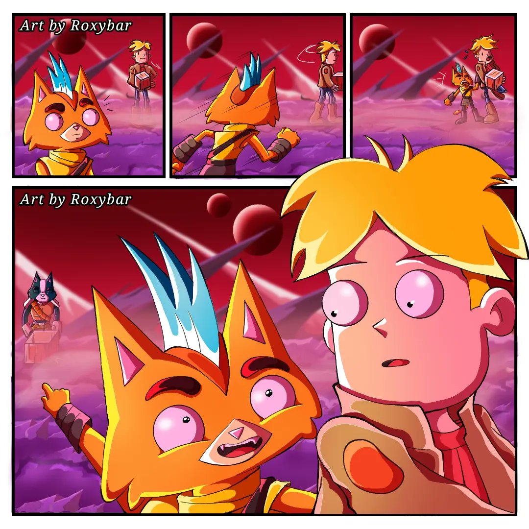 Roxybar13's tweet photo. While @olanrogers e @daztibbles are thinking about the sequel, I think .... about the fillers 😅.
This is another tribute to my favorite space family!💙🧡❤️
#finalspace #garygoodspeed #avocado #lilcato #garycato #ventrexian #furryfandom #dadspeed #olanrogers #cotygalloway https://t.co/EnqKfp0xVg