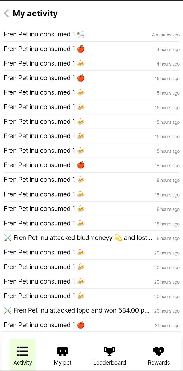 We just added a way to filter by your own pet activity on the activity tab