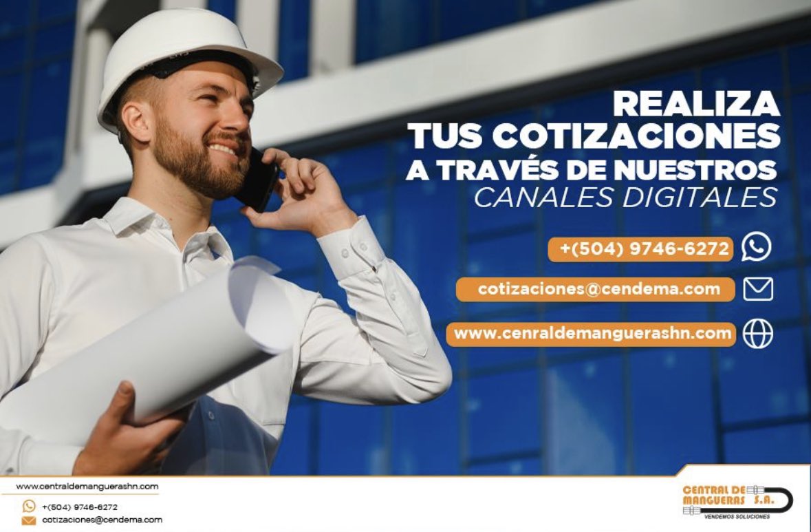 Cendemahn's tweet photo. Nuestro compromiso es brindarte asesoramiento personalizado, desde la selección de la maquinaria adecuada hasta el mantenimiento que garantiza un rendimiento óptimo.
¡Estamos aquí para ti!

Contáctanos al: 
WhatsApp 📲+(504) 9746-6272​
Correo: cotizaciones@cendema.com​

#CENDEMA https://t.co/i29HK9gDYf
