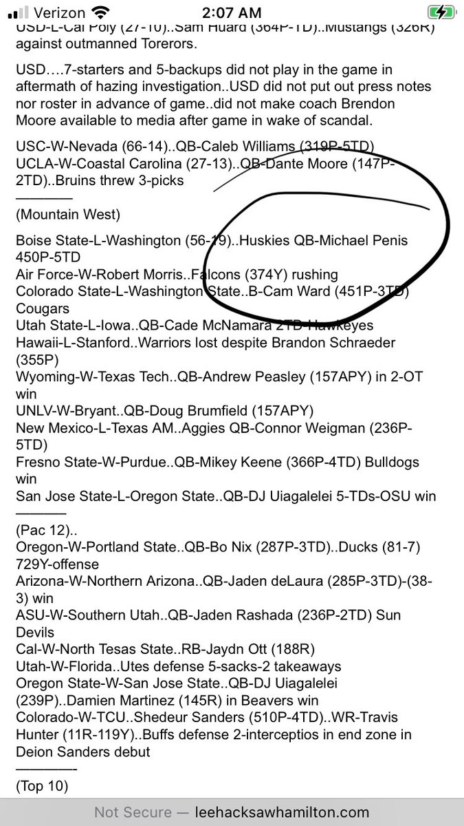 Hector_Corral's tweet photo. @hacksaw1090 You might want to work on spelling Washington Huskies QB Michael Penix's name correctly. Maybe. https://t.co/duebKxCrXD