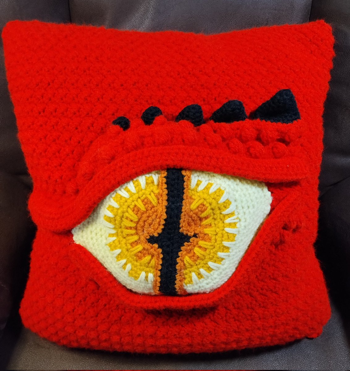 Crochet dragon eye pillow off my to-do list
#crochet #dragon