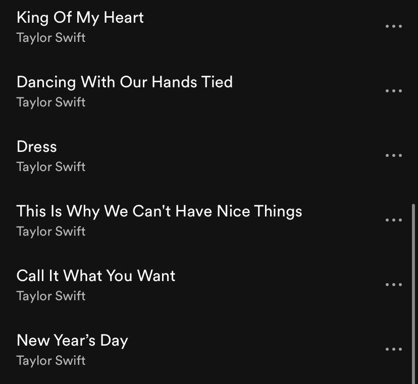 Danielsalivie's tweet photo. Reputation if it was a perfect album https://t.co/idNwB53SAO