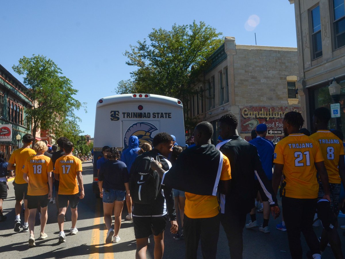 TSCATHLETICS's tweet image. The Trojans took part in the annual Labor Day Parade in Trinidad #TrojanProud #Unity99