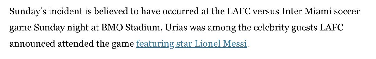 BlakeHHarris's tweet image. From the LA Times: 

The Julio Urias incident reportedly happened at the LAFC game last night