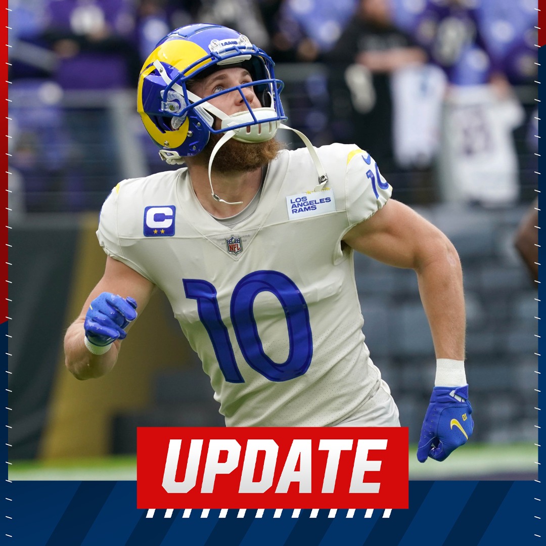 Ari Meirov on X: '#Rams HC Sean McVay says WR Cooper Kupp is still in  Minnesota seeing a specialist for his hamstring issue. The team has been in  contact with Dr. Neil