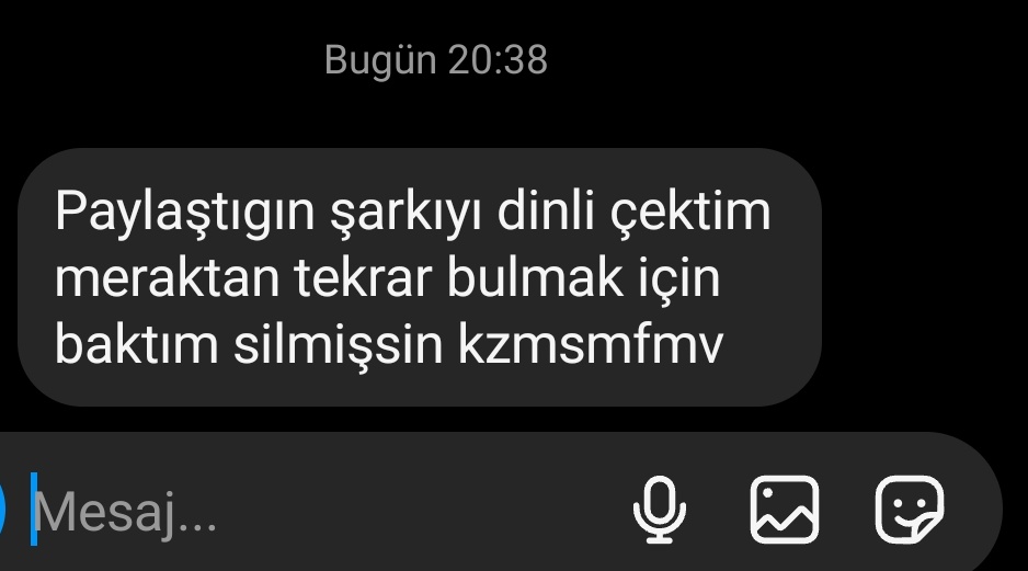 DİNLİ ÇEKSEN paylaşamam kanka