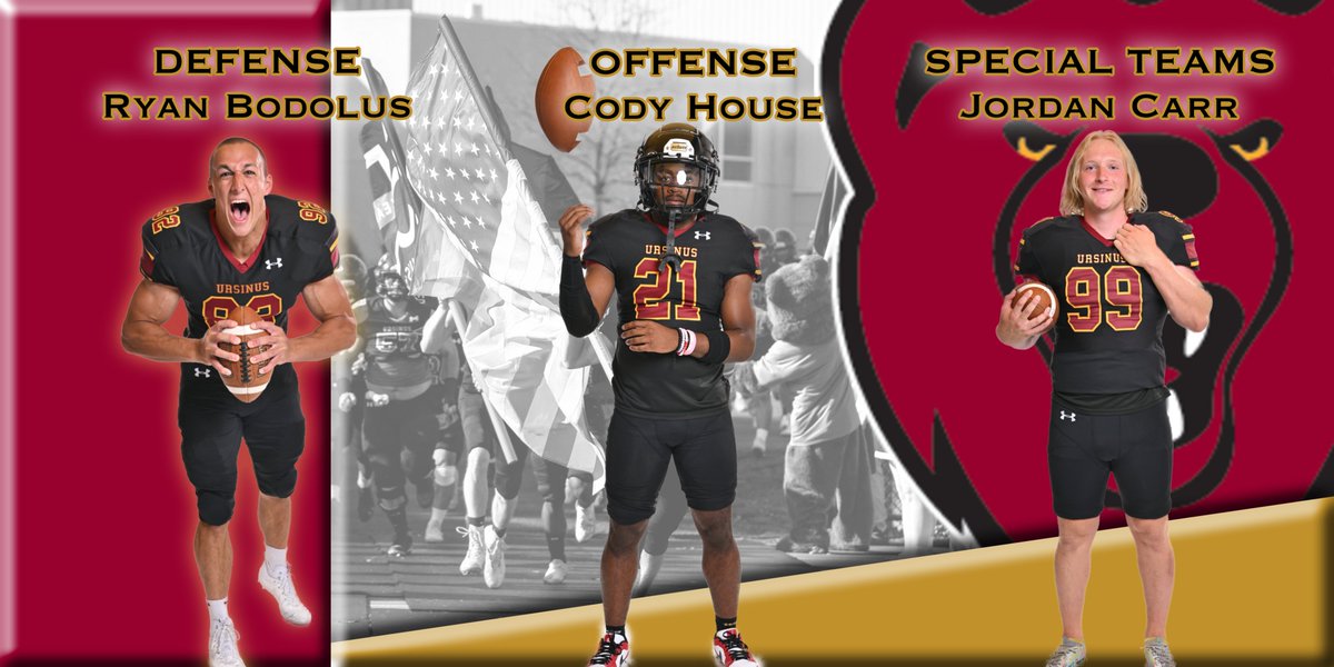 Congratulations to our Week 1 Players of the Week! Ryan had 7 Tackles, 1.5 Sacks, &amp; 1.5 TFLs. Cody had 6 Catches for 88 Yds, and 3 TDs. Jordan had 4 Touchbacks, 5/5 XPs, and made a 22 yard FG!
