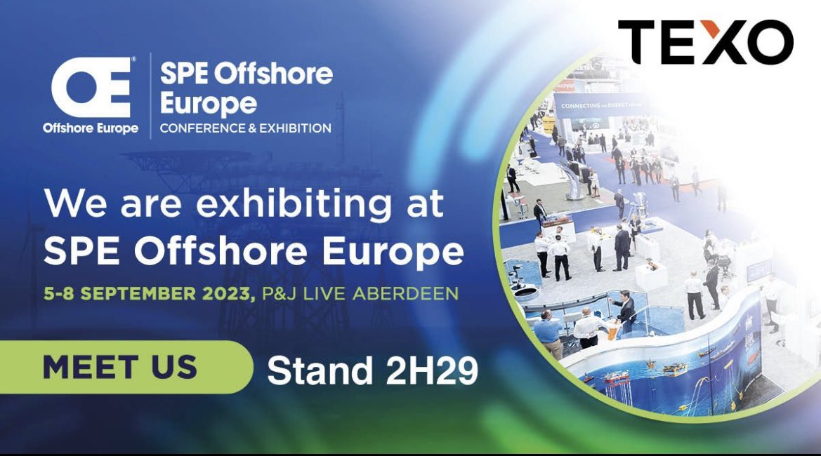 Delighted to be attending this years Offshore Europe with the @TEXO_UK team! 
Find me at Stand 2H29 this Thursday🔥#oe23