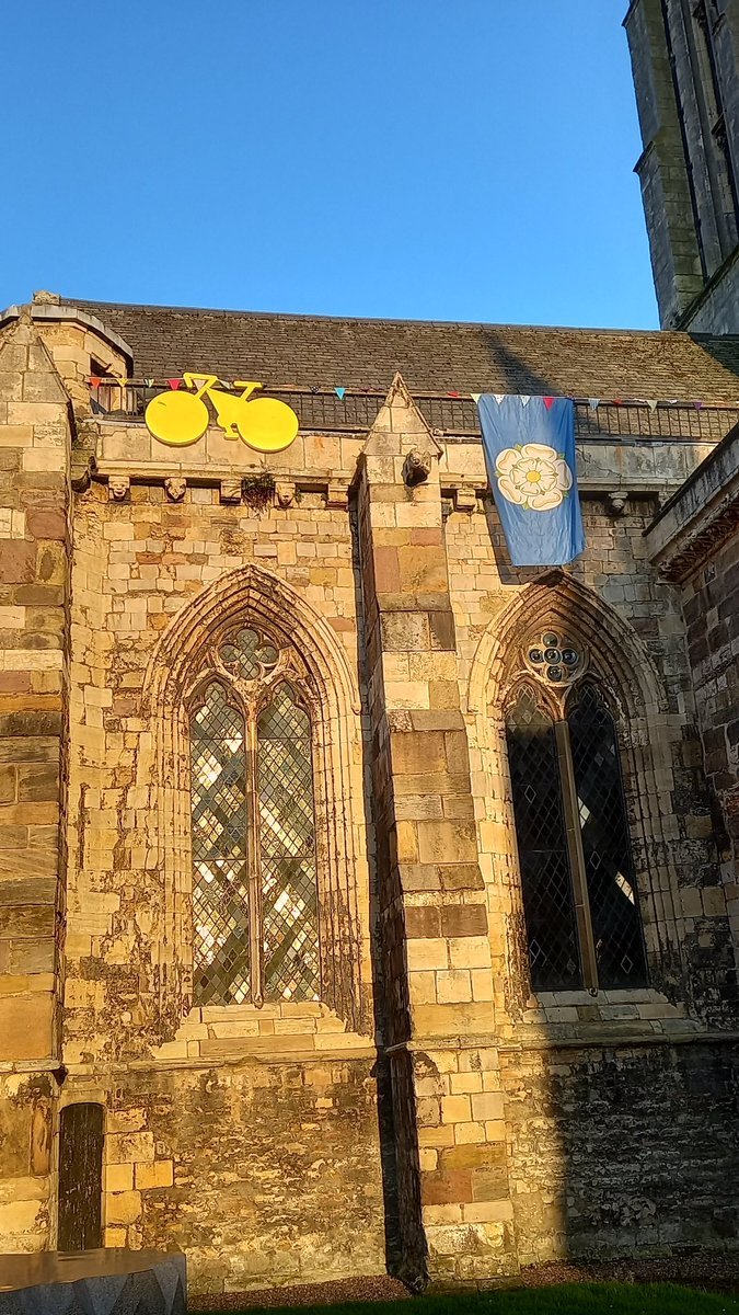 ErinBeth18's tweet photo. The bike from 2019 that we painted at @HowdenSchool is being resued for tomorrow's @TourofBritain at Howden Minster! 
#TourOfBritain https://t.co/REniGtFqb1