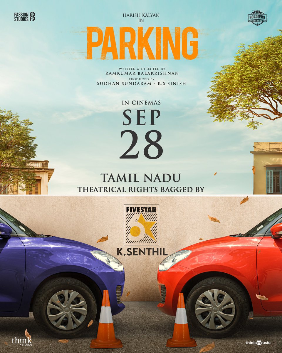 Ready...

#Parking All area theatrical rights sold to @5starcreationss #5StarSenthil💰🔥

Only on MERIT!

Revving to Cinemas #ParkingFromSep28 🚗

@iamharishkalyan @indhuja_ravichandran @sinishsreedharan #SudhanSundaram @ramkumar_dir @samcsmusic @jiju_sunny @philoedit