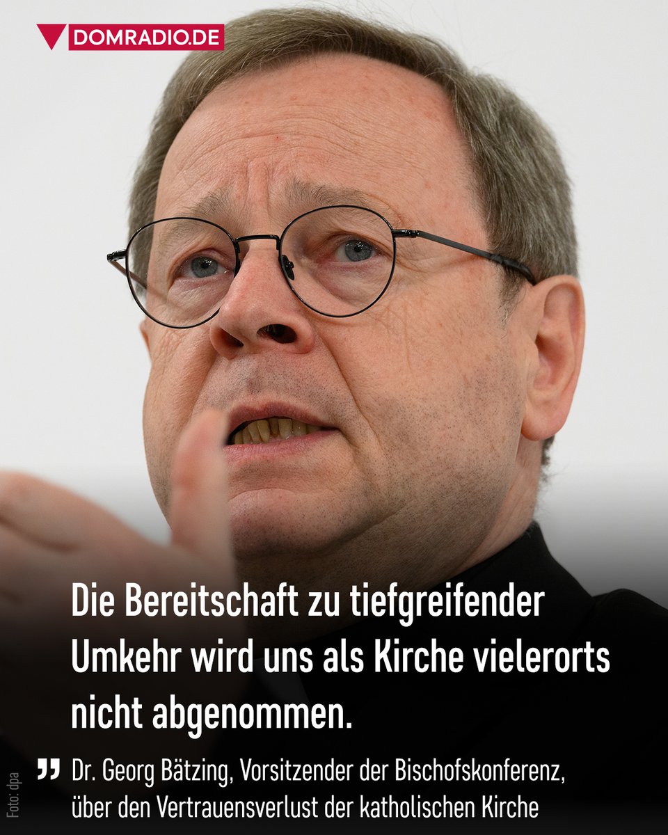 (1) Auf dem jährlichen Michaelsempfang der Deutschen Bischofskonferenz hat der Vorsitzende Georg Bätzing Stellung zu den hohen Kirchenaustritten bezogen. Die Kirche als Institution habe einen Vertrauensverlust erlitten. 👇