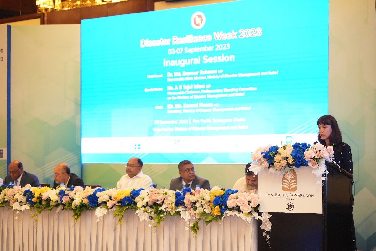 UNDP_BD's tweet photo. We are proud to host #DisasterResilienceWeek from 5-9 Sep along with π§π© government. This weeklong event aims to raise awareness about disaster risk reduction & resilience & showcase our joint efforts to build a more resilient future. https://t.co/tlNBRg1apI