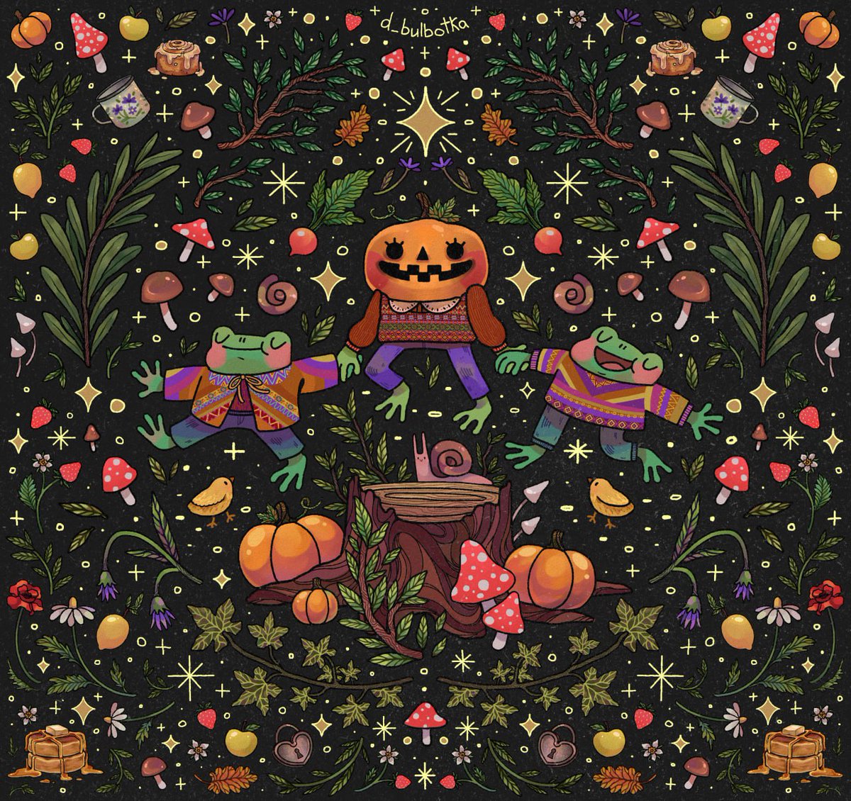 🍄🐸🍁

#украрт #ukrart #артКозацтво #art #illustration #digitalart