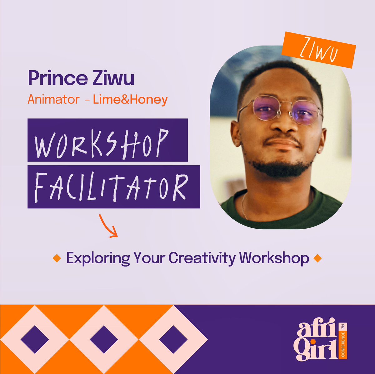 AfriGirl Conference (@afrigirlcon) on Twitter photo You don’t want to miss out on this workshop hosted by the creative genius - <a href="/thisziiwuguy/">Crayy_Zii💭</a> of <a href="/limexhoney/">Lime & Honey</a> 🤩
#AG2023 promises to be exciting!
Watch out🔥🥰
#AfriGirlConference2023 #workshopfacilitator #speaker #AG2023 You don’t want to miss out on this workshop hosted by the creative genius - <a href="/thisziiwuguy/">Crayy_Zii💭</a> of <a href="/limexhoney/">Lime & Honey</a> 🤩
#AG2023 promises to be exciting!
Watch out🔥🥰
#AfriGirlConference2023 #workshopfacilitator #speaker #AG2023