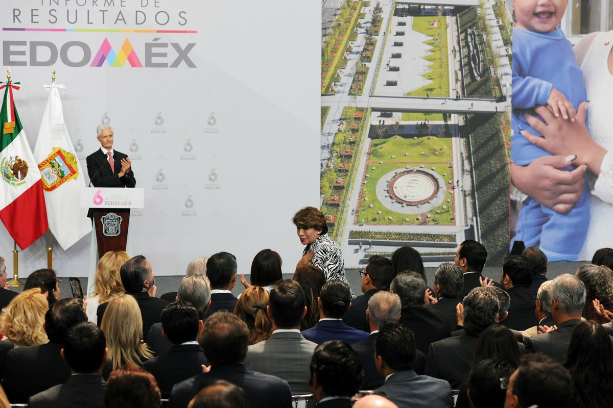 Reconocemos a la Gobernadora Electa, <a href="/delfinagomeza/">Delfina Gómez A.</a>, por su disposición para llevar a cabo una transición institucional y constructiva en favor de las familias mexiquenses. #6toInformeEdoméx