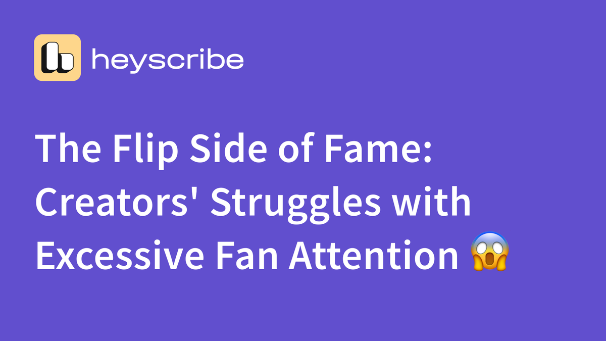 Heyscribe_'s tweet image. Creators! The digital age brings both opportunities and challenges. Explore the nuances of digital fandom in our latest blog post. Essential for the creative community!  #CreatorChallenges #DigitalEra  Dive in: heyscribe.com/post/the-flip-…